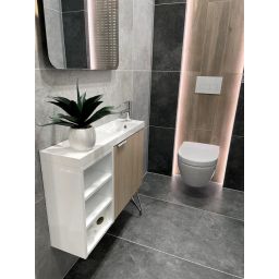 Sapho Latus VI szafka 30 cm wisząca boczna biały połysk LT620-3030