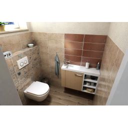 Sapho Latus VI szafka 30 cm wisząca boczna biały połysk LT620-3030