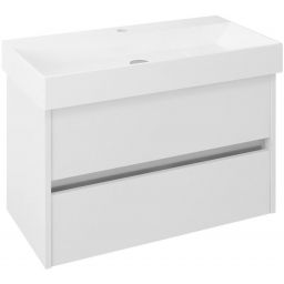 Sapho Nirona szafka 82x43 cm podumywalkowa wisząca biały połysk NR085-3030