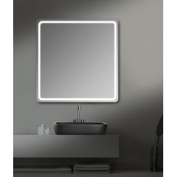 Sapho Nyx lustro 80x80 cm prostokątne z oświetleniem LED NY080