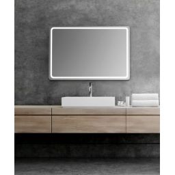 Sapho Nyx lustro 90x50 cm prostokątne z oświetleniem LED NY090