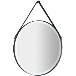 Sapho Orbiter lustro 60 cm okrągłe z oświetleniem LED rama czarna ORL060