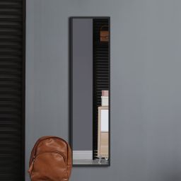 Styler Floryda lustro prostokątne 122x32 cm czarne LU-12361