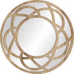 Styler Ornament Sophie lustro 50 cm okrągłe drewno LU-12306