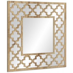 Styler Ornament Annett lustro 50x50 cm kwadratowe drewno LU-12309