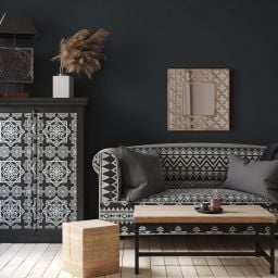 Styler Ornament Annett lustro 50x50 cm kwadratowe drewno LU-12309