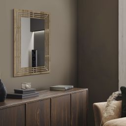 Styler Ornament Irene lustro prostokątne 60x40 cm drewno LU-12317