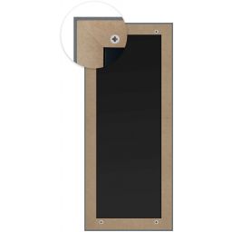 Styler Jyvaskyla lustro 148x56 cm prostokątne rama szaro-niebieskie płótno LU-12452