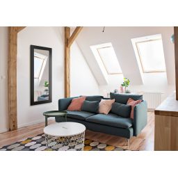 Styler Jyvaskyla lustro 148x56 cm prostokątne rama czarna LU-12403