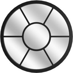 Styler Ornament Helen lustro 50 cm okrągłe czarne LU-12334