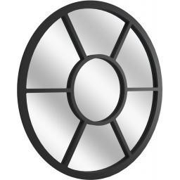 Styler Ornament Helen lustro 50 cm okrągłe czarne LU-12334