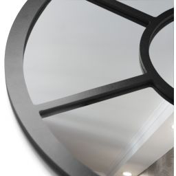 Styler Ornament Helen lustro 50 cm okrągłe czarne LU-12334