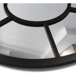 Styler Ornament Helen lustro 50 cm okrągłe czarne LU-12334