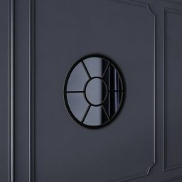 Styler Ornament Helen lustro 50 cm okrągłe czarne LU-12334