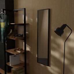 Styler Floryda lustro prostokątne 122x32 cm czarne LU-12361