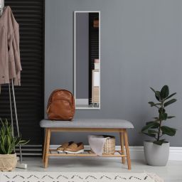 Styler Floryda lustro prostokątne 122x32 cm białe LU-12362