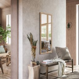 Styler Kiruna lustro 47x127 cm prostokątne drewno LU-12439