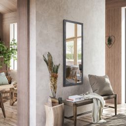 Styler Kiruna lustro 47x127 cm prostokątne grafit LU-12442