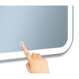 Venti Prima lustro 60x80 cm prostokątne z oświetleniem srebrny