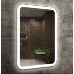 Venti Prima lustro 60x80 cm prostokątne z oświetleniem srebrny