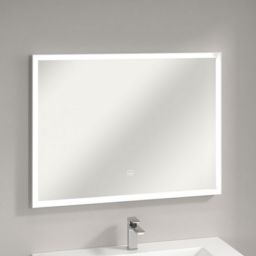 Villeroy & Boch Subway 3.0 lustro prostokątne 100x75 cm z oświetleniem LED White Matt A4631000