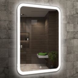 Venti Prima lustro 60x80 cm prostokątne z oświetleniem srebrny