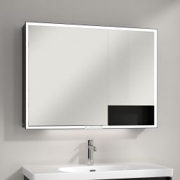 Villeroy & Boch My View+ szafka 100x16,8x75 cm z lustrem Volcano Black B48110VL