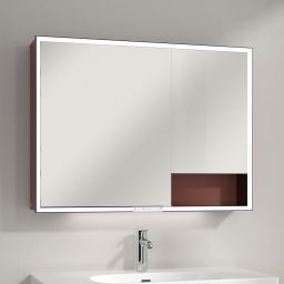Villeroy & Boch My View+ szafka 100x16,8x75 cm z lustrem Wine Red B48110AH