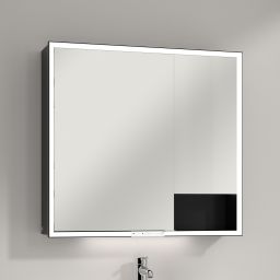 Villeroy & Boch My View+ szafka 80x16,8x75 cm z lustrem Volcano Black B48180VL