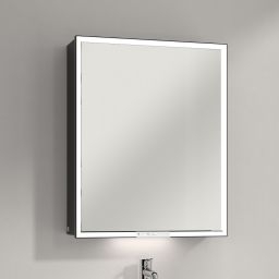 Villeroy & Boch My View+ szafka 60x16,8x75 cm z lustrem lewa Volcano Black B4816LVL