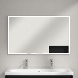 Villeroy & Boch My View+ szafka 120x16,8x75 cm z lustrem Volcano Black A48212VL