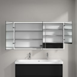 Villeroy & Boch My View+ szafka 140x16,8x75 cm z lustrem do zabudowy Volcano Black A48214VL