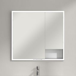 Villeroy & Boch My View+ szafka 80x16,8x75 cm z lustrem pure white A48280VF