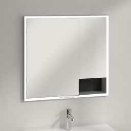 Villeroy & Boch My View+ szafka 80x16,8x75 cm z lustrem volcano black A48280VL