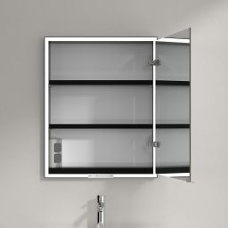 Villeroy & Boch My View+ szafka 60x16,8x75 cm z lustrem do zabudowy prawa aluminium B4826R00