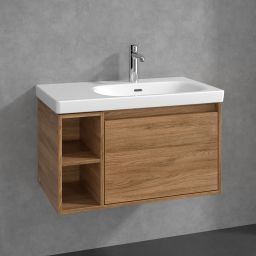 Villeroy & Boch Skyla szafka 77,2x43,9x43,6 cm podumywalkowa wisząca prawa Oak Kansas C78700RH