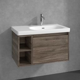 Villeroy & Boch Skyla szafka 77,2x43,9x43,6 cm podumywalkowa wisząca prawa Stone Oak C78700RK