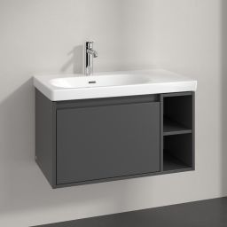 Villeroy & Boch Skyla szafka 77,2x43,9x43,6 cm podumywalkowa wisząca lewa Graphite C78800VR