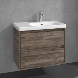 Villeroy & Boch Skyla szafka 77,2x43,9x59,6 cm podumywalkowa wisząca prawa Stone Oak C79700RK