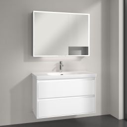 Villeroy & Boch My View+ szafka 100x16,8x75 cm z lustrem aluminium A4811000