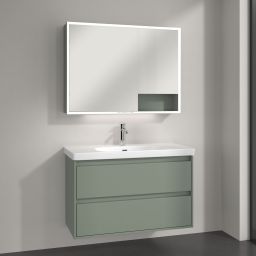 Villeroy & Boch My View+ szafka 100x16,8x75 cm z lustrem Soft Green A48110AF