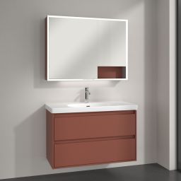 Villeroy & Boch My View+ szafka 100x16,8x75 cm z lustrem Wine Red A48110AH