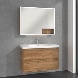 Villeroy & Boch My View+ szafka 100x16,8x75 cm z lustrem Oak Kansas A48110RH