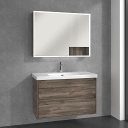 Villeroy & Boch My View+ szafka 100x16,8x75 cm z lustrem Stone Oak A48110RK
