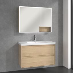 Villeroy & Boch My View+ szafka 100x16,8x75 cm z lustrem Nordic Oak A48110VJ