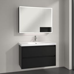 Villeroy & Boch My View+ szafka 100x16,8x75 cm z lustrem Volcano Black A48110VL