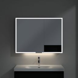 Villeroy & Boch My View+ szafka 100x16,8x75 cm z lustrem Volcano Black A48110VL