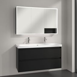 Villeroy & Boch My View+ szafka 120x16,8x75 cm z lustrem Volcano Black A48112VL