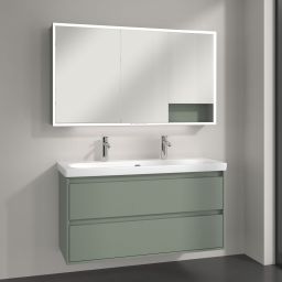 Villeroy & Boch My View+ szafka 130x16,8x75 cm z lustrem Soft Green A48113AF