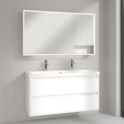 Villeroy & Boch My View+ szafka 130x16,8x75 cm z lustrem Pure White A48113VF